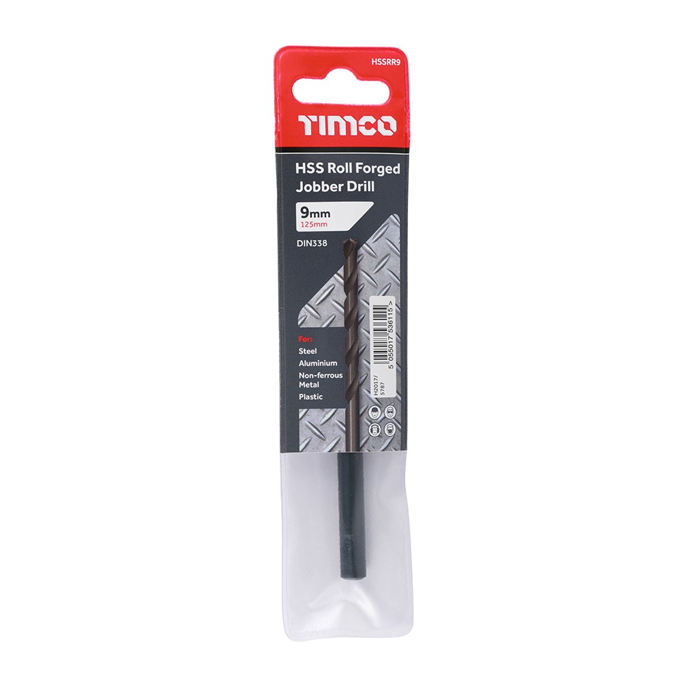 TIMCO Roll Forged Jobber Drills - HSS 9.0mm (5 Tube)