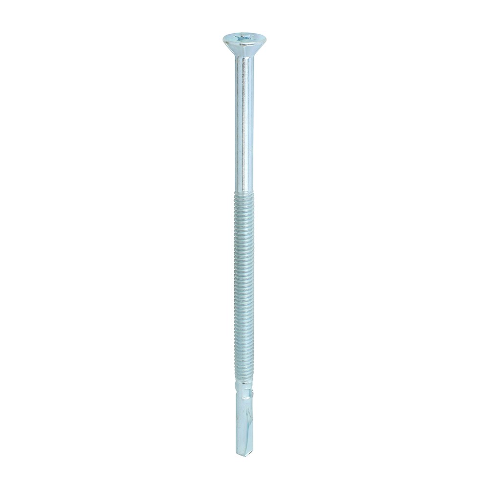 TIMCO Metal Construction Timber to Heavy Section Screws - Countersunk - Wing-Tip - Self-Drilling - Zinc 5.5 x 120mm (100 Pack)