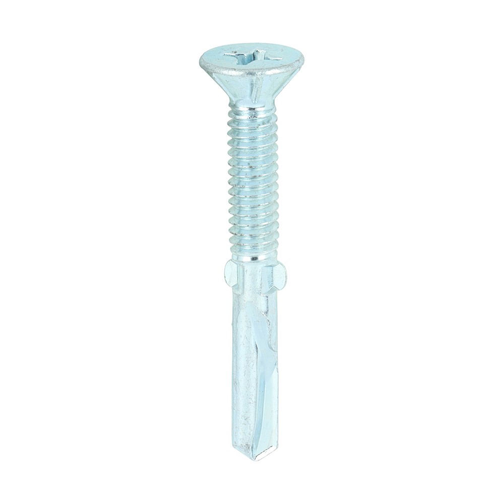 TIMCO Metal Construction Timber to Heavy Section Screws - Countersunk - Wing-Tip - Self-Drilling - Zinc 5.5 x 45mm (200 Pack)