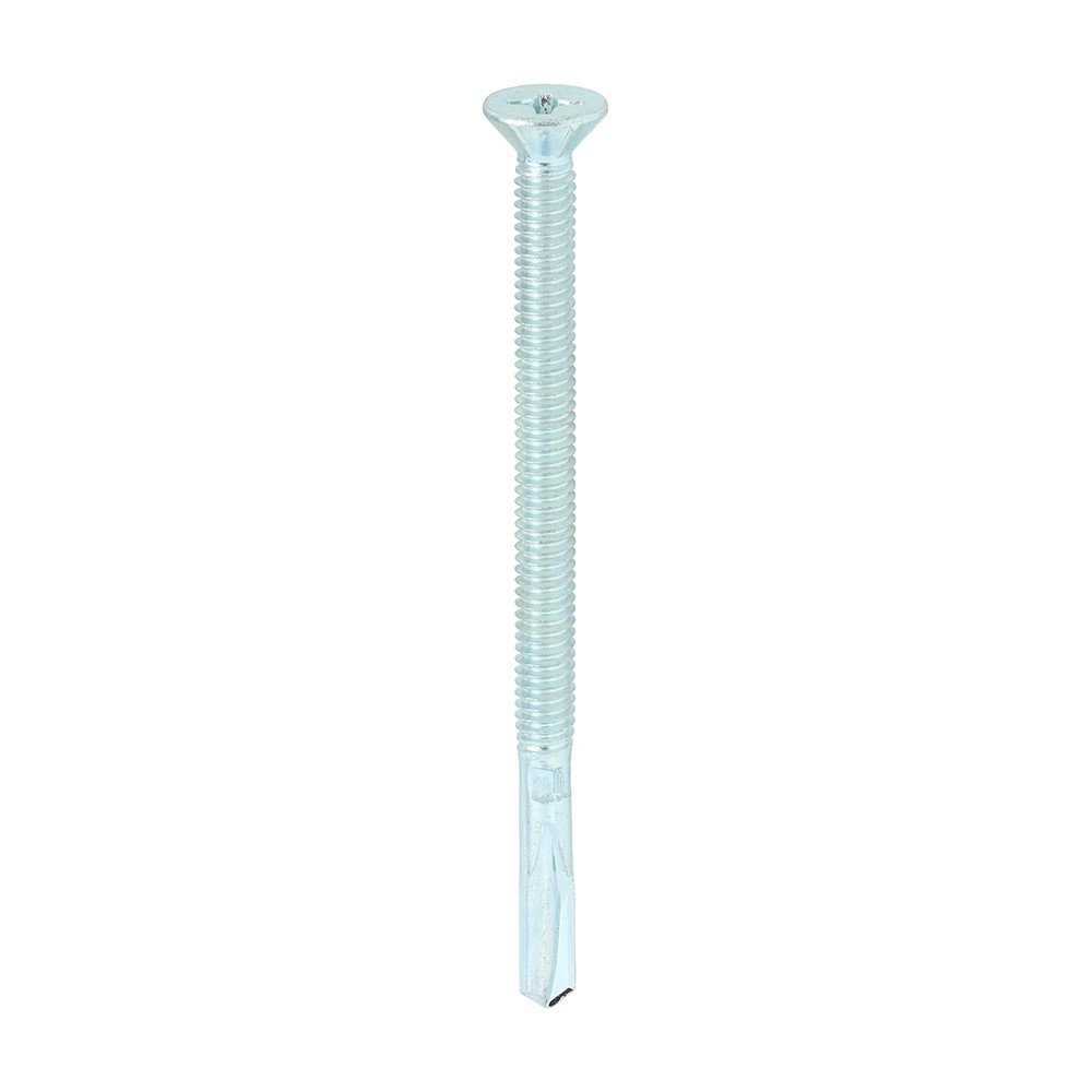 TIMCO Metal Construction Timber to Heavy Section Screws - Countersunk - Wing-Tip - Self-Drilling - Zinc 5.5 x 85mm (100 Pack)
