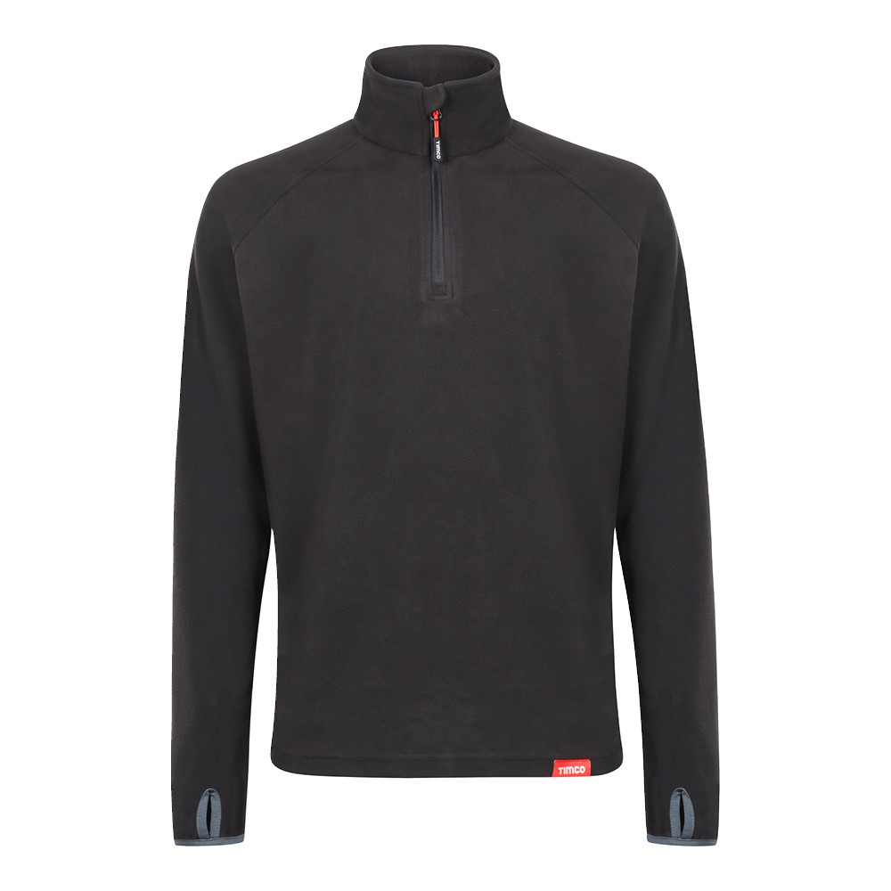 TIMCO Half Zip Overhead Fleece -Black Medium
