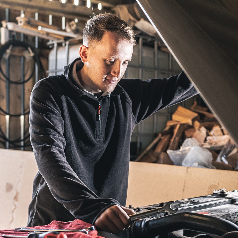 TIMCO Half Zip Overhead Fleece -Black X Large