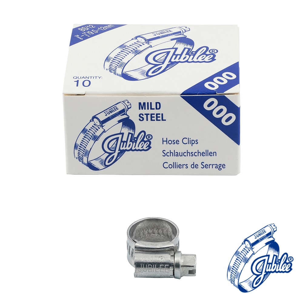 TIMCO Jubilee Clip Mild Steel - 000MS 9.5-12mm (10 Pack)