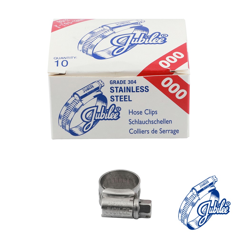 TIMCO Jubilee Clip Stainless Steel - 000SS 9.5-12mm (10 Pack)