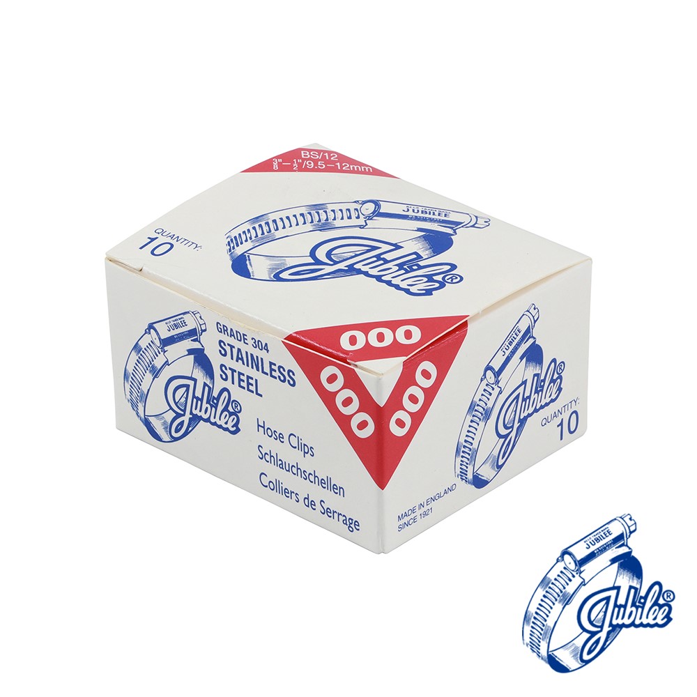 TIMCO Jubilee Clip Stainless Steel - 000SS 9.5-12mm (10 Pack)