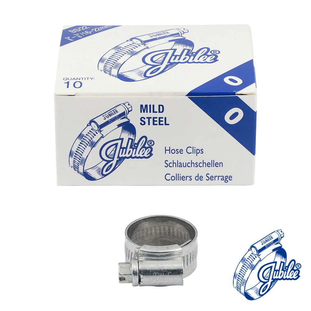 TIMCO Jubilee Clip Mild Steel - 0MS 16-22mm (10 Pack)
