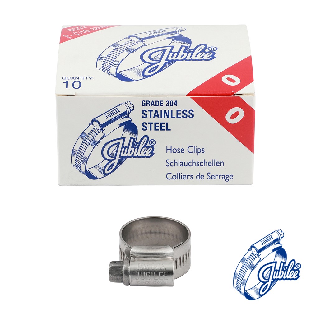 TIMCO Jubilee Clip Stainless Steel - 0SS 16-22mm (10 Pack)