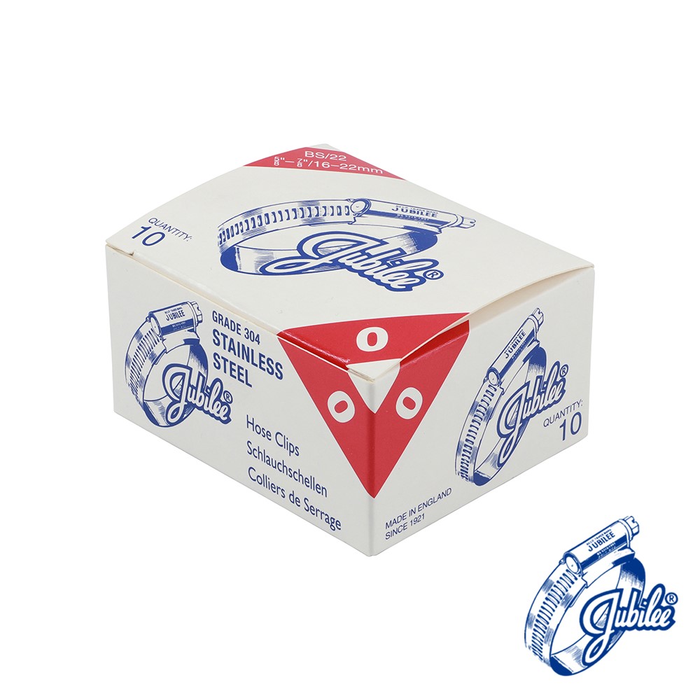 TIMCO Jubilee Clip Stainless Steel - 0SS 16-22mm (10 Pack)