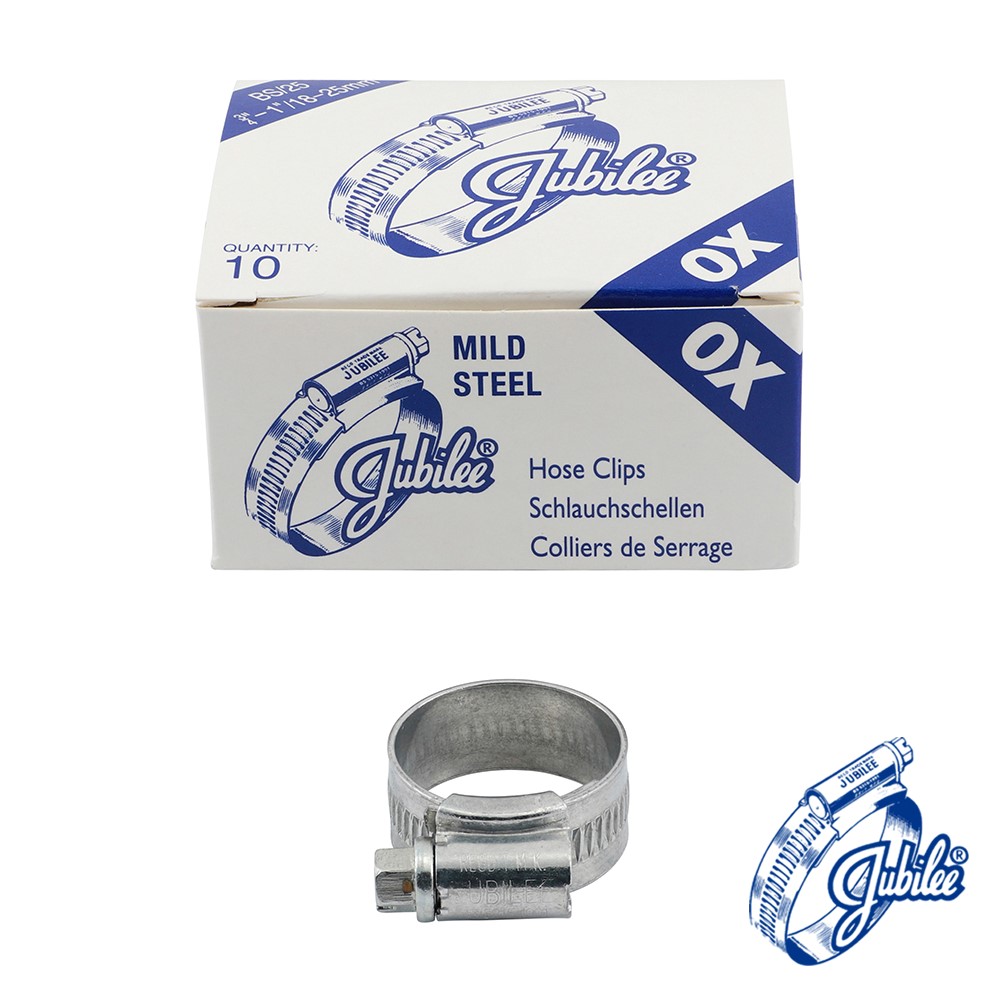 TIMCO Jubilee Clip Mild Steel - 0XMS 18-25mm (10 Pack)