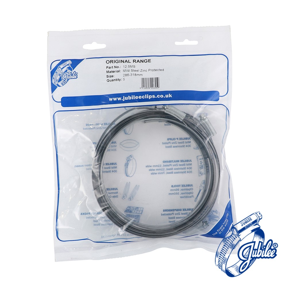 TIMCO Jubilee Clip Mild Steel - 125MS 286-318mm (5 Bag)