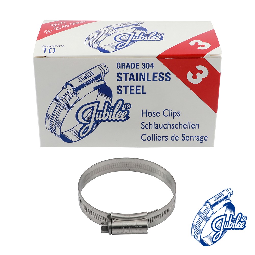 TIMCO Jubilee Clip Stainless Steel - 3SS 55-70mm (10 Pack)