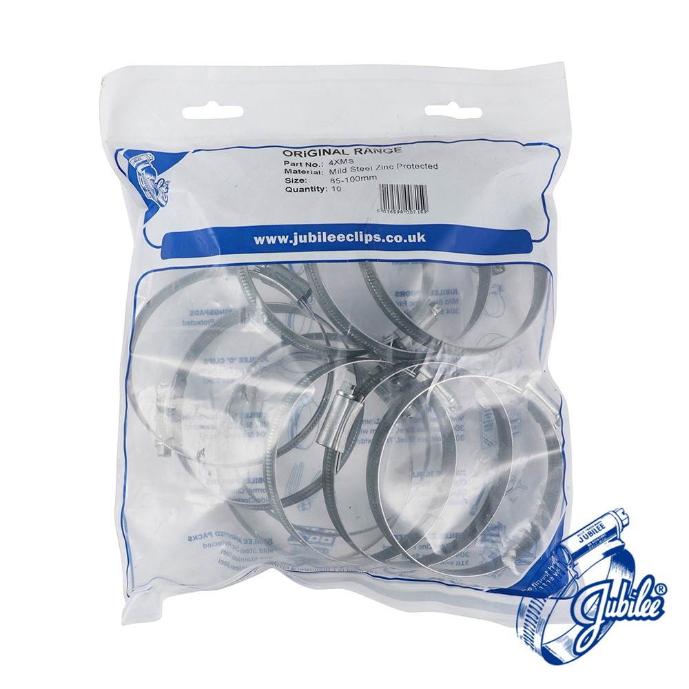 TIMCO Jubilee Clip Mild Steel - 4XMS 85-100mm (10 Bag)