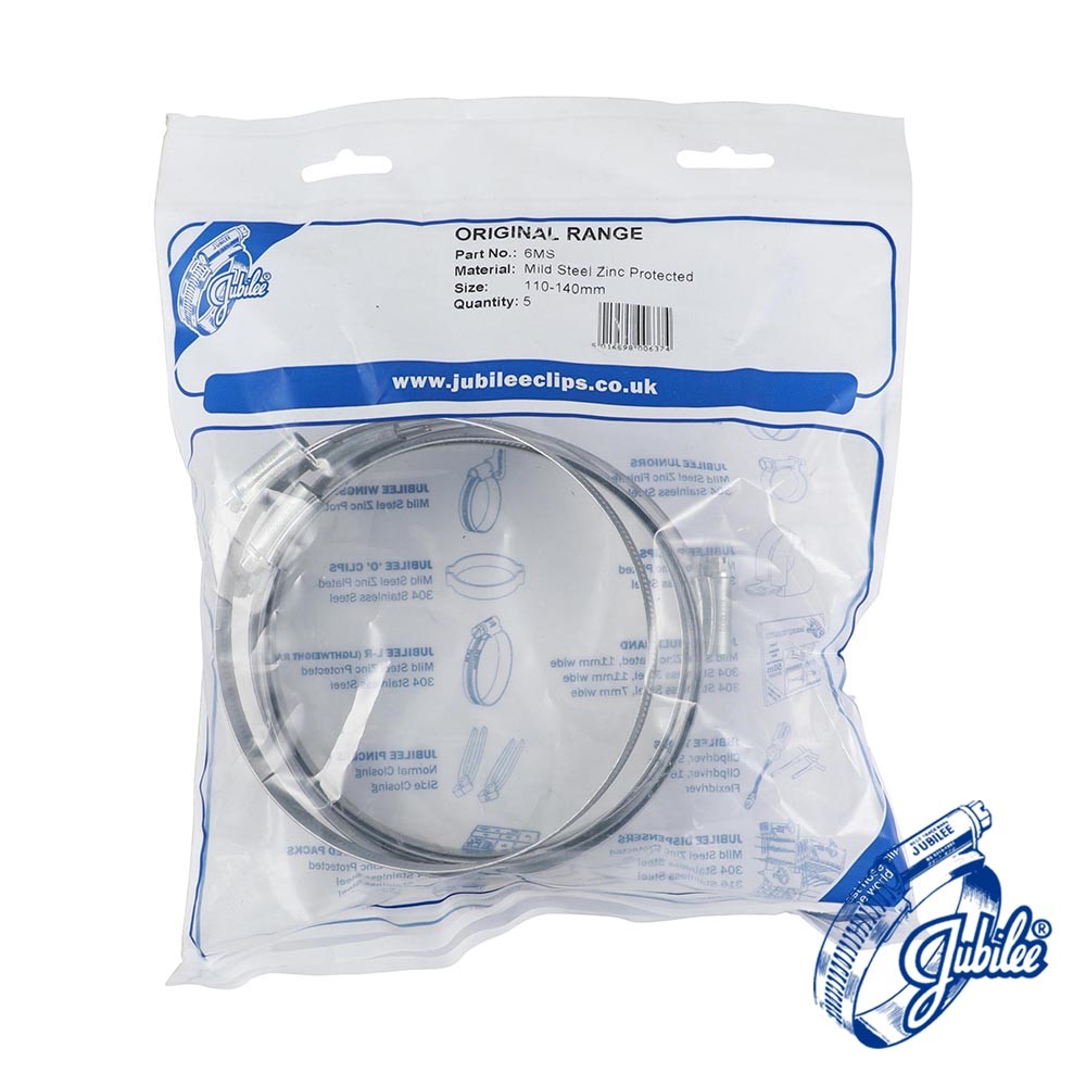 TIMCO Jubilee Clip Mild Steel - 6MS 110-140mm (5 Bag)