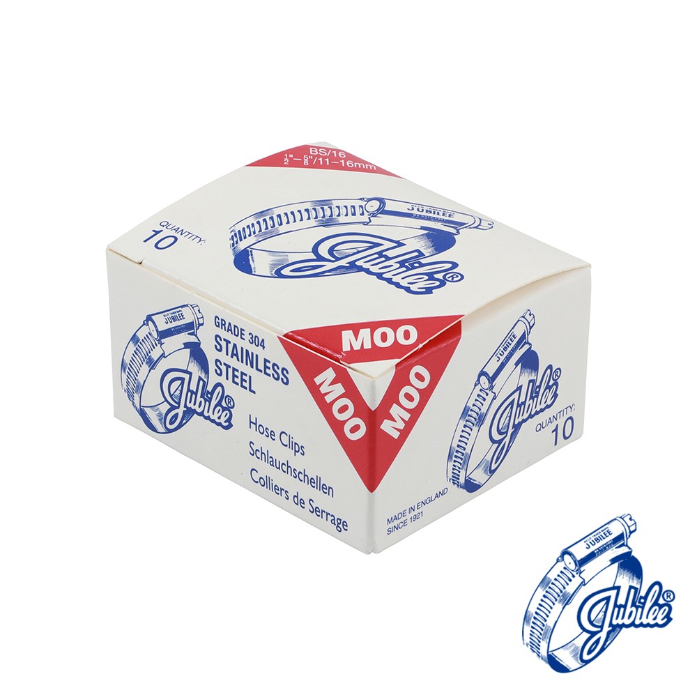 TIMCO Jubilee Clip Stainless Steel - M00SS 11-16mm (10 Pack)