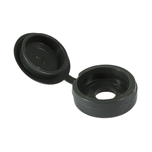 TIMCO Hinged Screw Caps - Large - Dark Grey to Fit 5.0 to 6.0mm Screw (50 Pack)