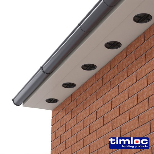 TIMCO Timloc Push-in Soffit Vent - Grey - 1139 70mm (10 Bag)