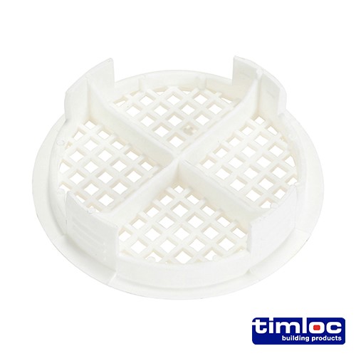 TIMCO Timloc Push-in Soffit Vent - White - 1140 70mm (10 Bag)