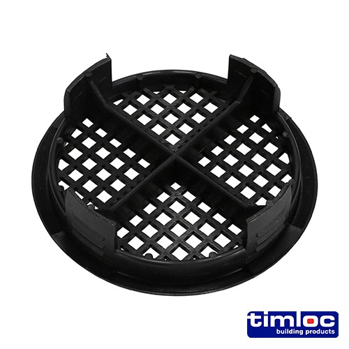 TIMCO Timloc Push-in Soffit Vent - Black - 1141 70mm (10 Bag)