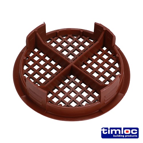 TIMCO Timloc Push-in Soffit Vent - Brown - 1142 70mm (10 Bag)