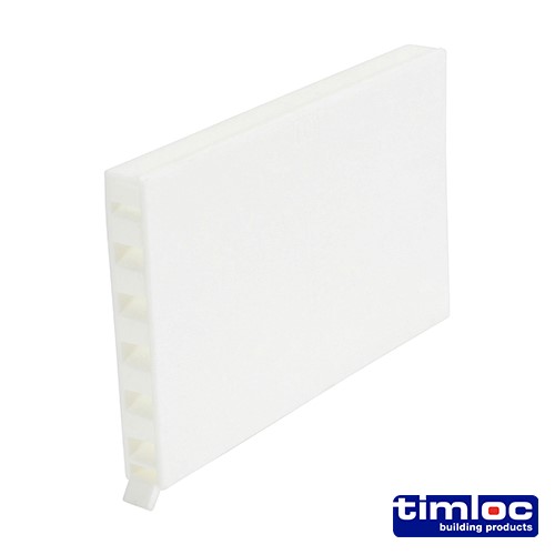 TIMCO Timloc Cavity Wall Weep Vent - White - 1143WH 65 x 10 x 100mm (50 Pack)