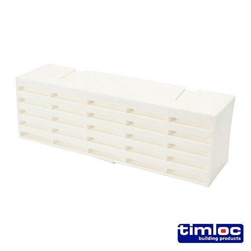 TIMCO Timloc Airbrick - Plastic - White - 1201ABWH 215 x 69 x 60mm (20 Pack)