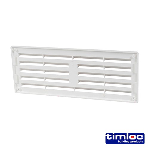 TIMCO Timloc Internal Plastic Louvre Grille Vent - White - 1207W 260 x 194mm