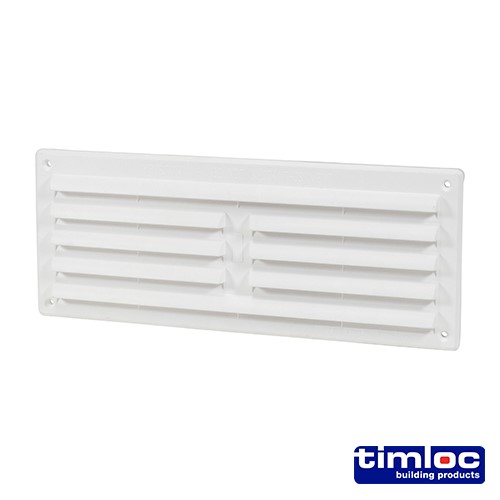 TIMCO Timloc Internal Plastic Louvre Grille Vent - White - 1207W 260 x 194mm