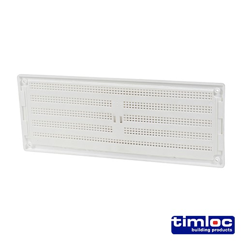 TIMCO Timloc Internal Plastic Hit and Miss Louvre Grille Vent - White - 1208W 260 x 104mm