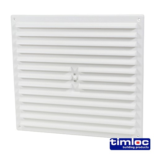 TIMCO Timloc Internal Plastic Hit and Miss Louvre Grille Vent - White - 1210W 260 x 235mm