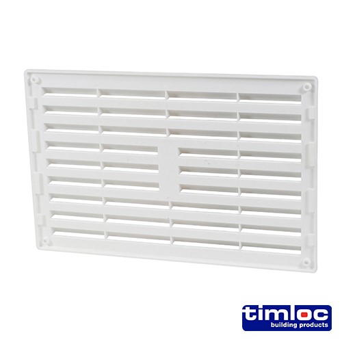 TIMCO Timloc Internal Plastic Louvre Grille Vent - White - 1211W 260 x 170mm