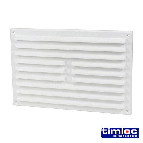 TIMCO Timloc Internal Plastic Louvre Grille Vent - White - 1211W 260 x 170mm