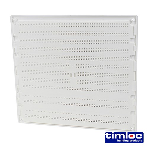 TIMCO Timloc Internal Plastic Louvre Grille Vent with Flyscreen - White - 1212WF 260 x 235mm