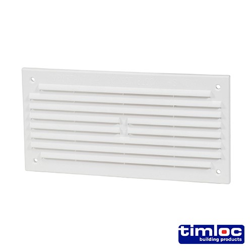 TIMCO Timloc Internal Plastic Louvre Mini Grille Vent - White - 1218W 166 x 85mm