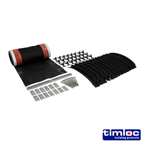 TIMCO Timloc Roll Out Dry Fix Ridge Kit - Black - 54700 6m