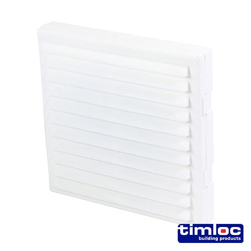 TIMCO Timloc Aero Core Through Wall Vent Set with Cowl and Baffle - White - ACV7CWH 127 x 350mm