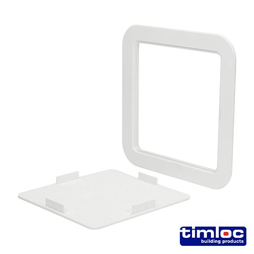 TIMCO Timloc Access Panel - Plastic - Clip Fit - White - AP200 205 x 205mm