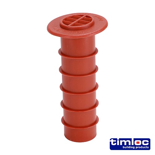 TIMCO Timloc Cavity Wall Drill Vent - Terracotta - DV3 80mm (50 Pack)