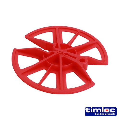 TIMCO Insulation Retaining Discs - Red 80mm Dia (250 Bag)