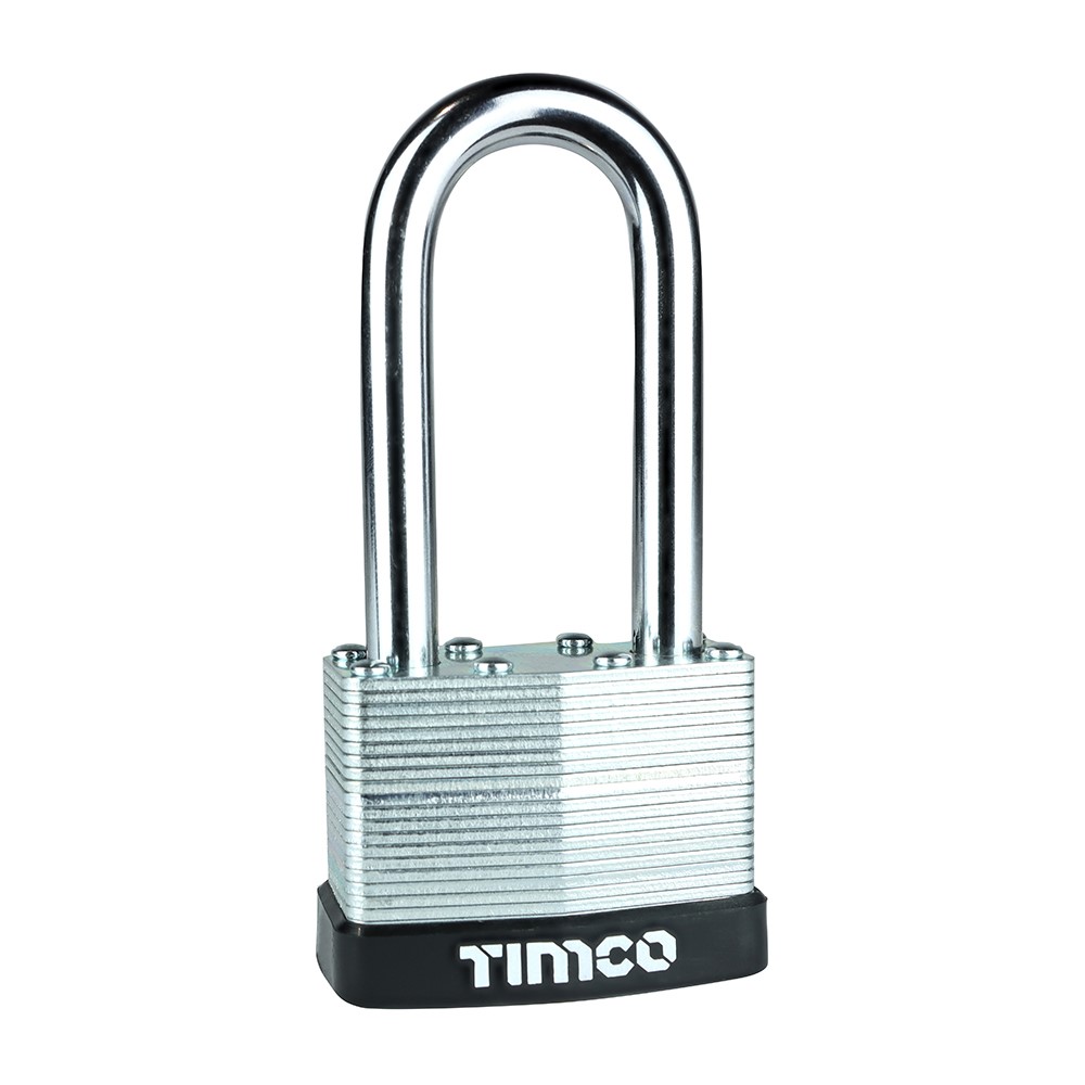 TIMCO Laminated Padlock Long Shackle 50mm