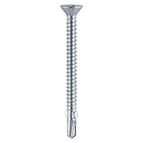 TIMCO Metal Construction Timber to Light Section Screws - Countersunk - Wing-Tip - Self-Drilling - Zinc 4.2 x 38mm (200 Pack)