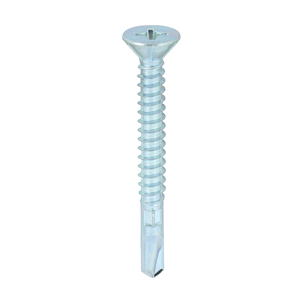 TIMCO Metal Construction Timber to Light Section Screws - Countersunk - Wing-Tip - Self-Drilling - Zinc 5.5 x 50mm (200 Pack)