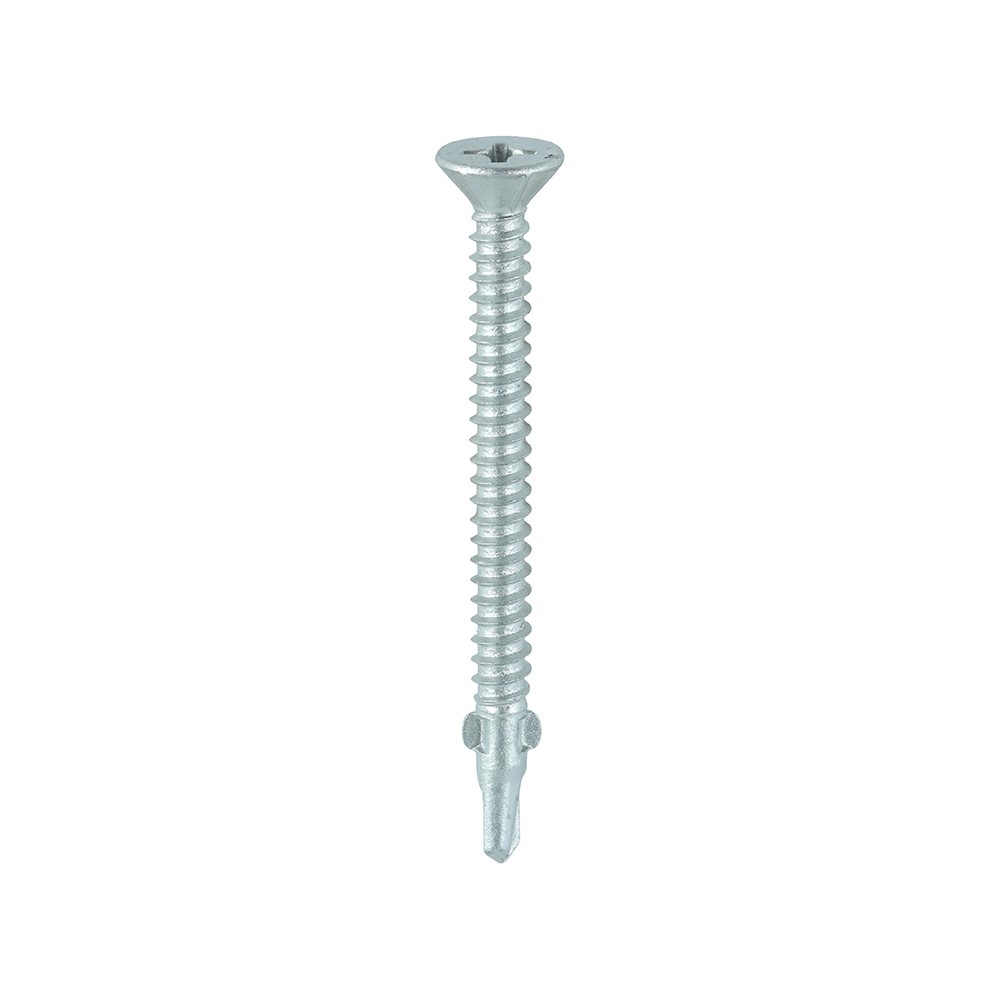 TIMCO Metal Construction Timber to Light Section Screws - Countersunk - Wing-Tip - Self-Drilling - Exterior - Silver Organic 5.5 x 65mm (200 Pack)