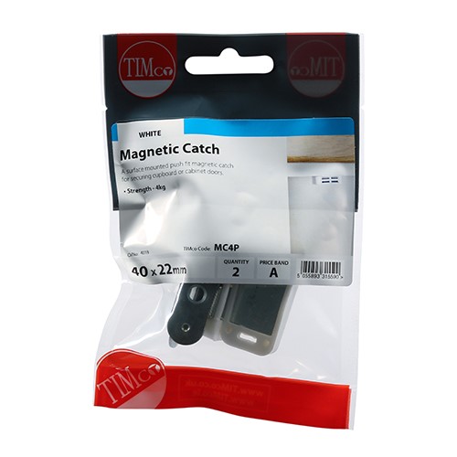 TIMCO Magnetic Catches - White 4kg (2)