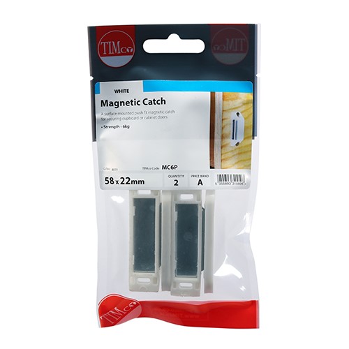 TIMCO Magnetic Catches - White 6kg (2)