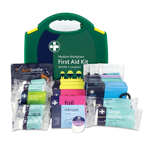 TIMCO Workplace First Aid Kit - British Standard Compliant Medium