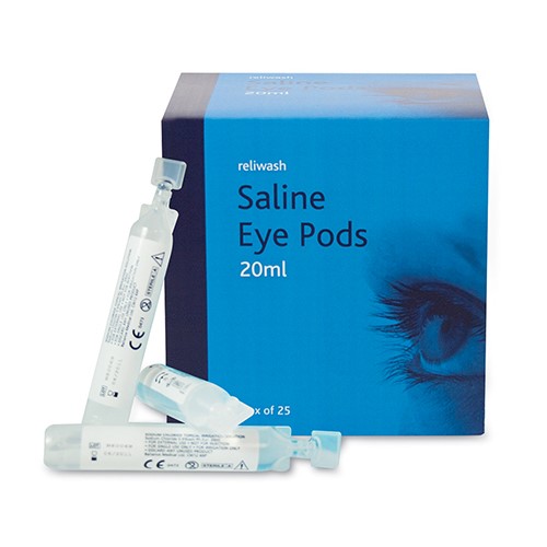 TIMCO Eye Wash Saline - Pods 20ml (25 Pack)