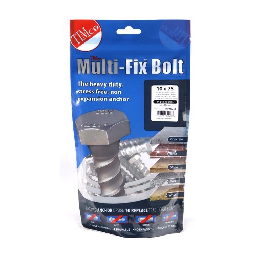 TIMCO Masonry Bolts - Hex - Exterior - Silver 10.0 x 75mm (14)