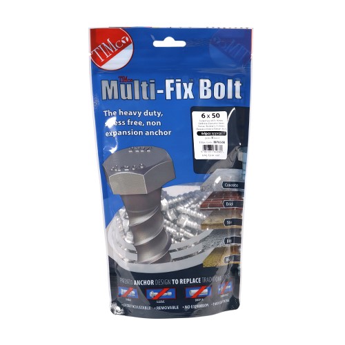 TIMCO Masonry Bolts - Hex Flange - Exterior - Silver 6.0 x 50mm (64)