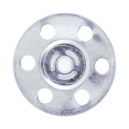 TIMCO Metal Insulation Discs - Galvanised 35mm (100 Pack)