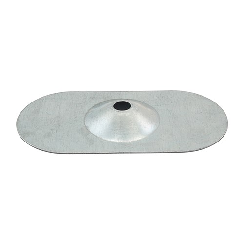 TIMCO Metal Oval Stress Plate - Galvanised 82 x 40mm (50 Pack)